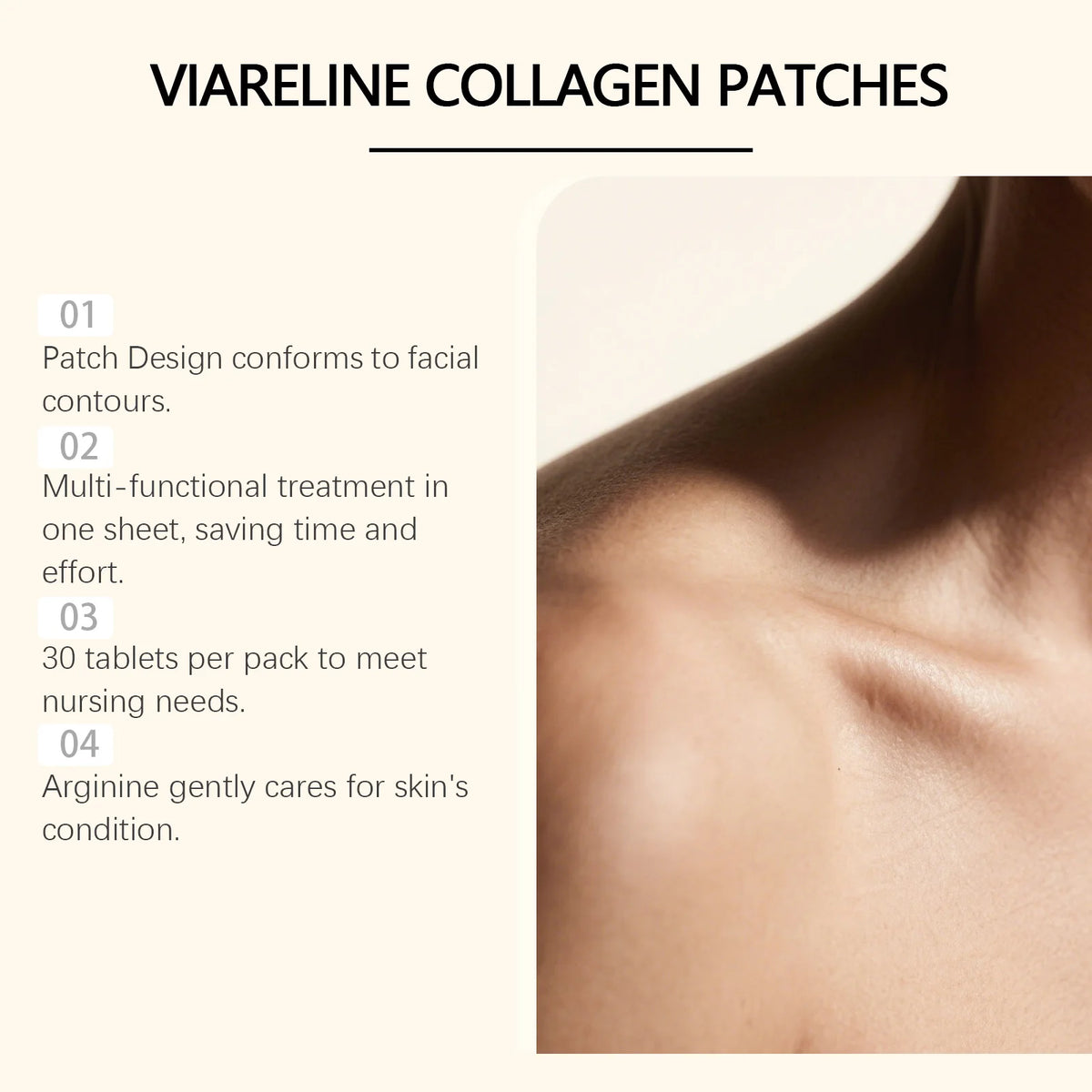 OceAura Collagen Hydrating Skin Patches 30pcs – Overnight Collagen Skin Patches Qst