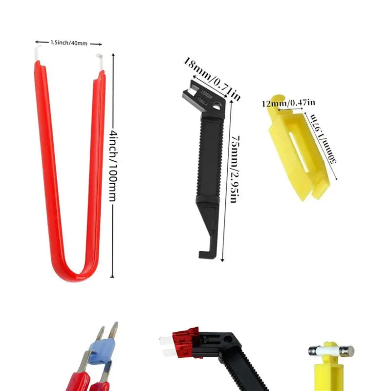 Automotive Relay Puller & Fuse Remover Tool Set – 8-Pack Automotive Fuse Tool Set Qme