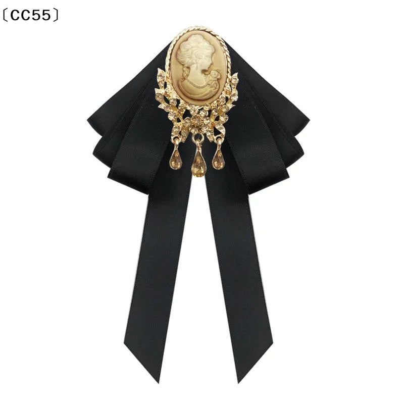 Solid Vintage Bow Tie Detachable Collar Shirt Accessory Bow Tie Collar Qst
