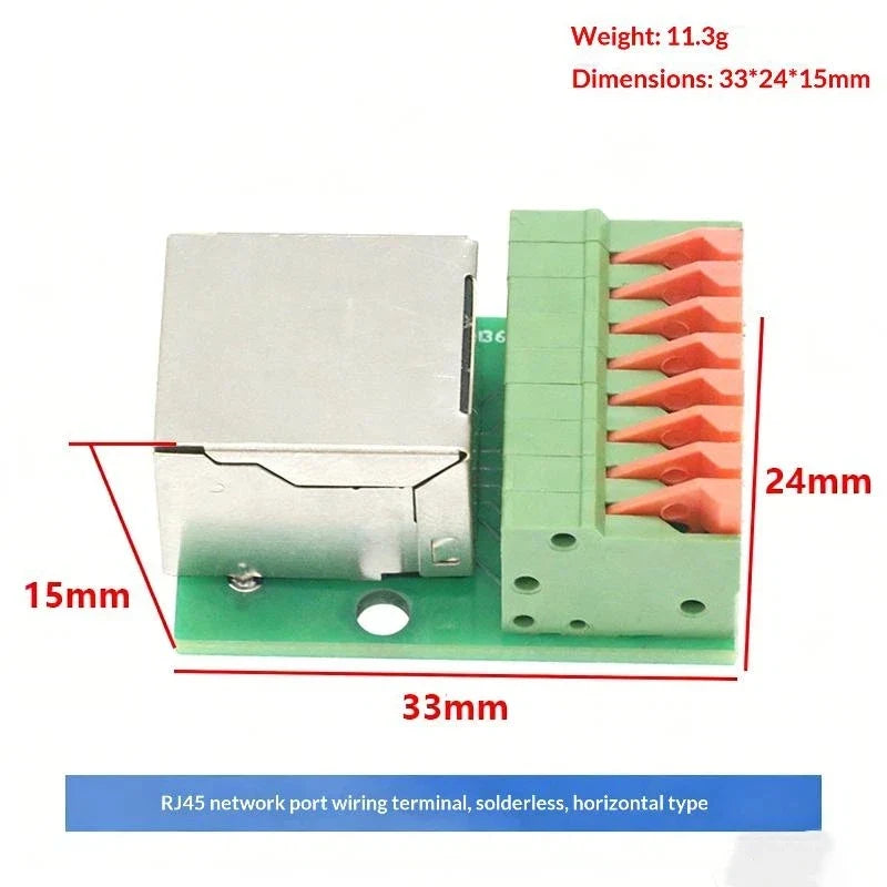 RJ45 Adapter Board Female Socket Guide Rail Terminal Block RJ45 Terminal Adapter Qme A1