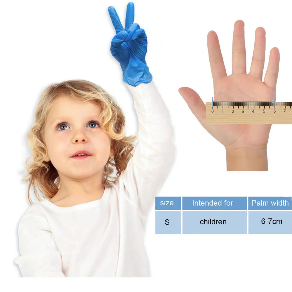 Blue Disposable Latex Gloves – Anti-Static Kitchen & Craft Disposable Latex Gloves Qme