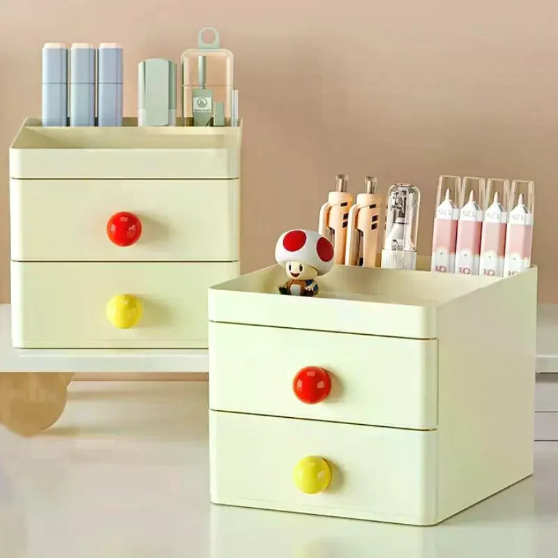 Desktop Drawer Storage Cabinet – Desk Organizer & Stationery Box Desktop Drawer Organizer Qme