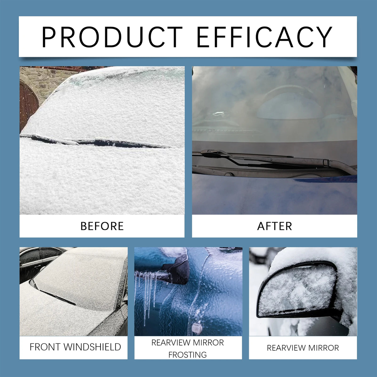Rayhong 120ml Car De-Icer Spray – Fast Windshield Ice Melt Car De-Icer Spray Qst