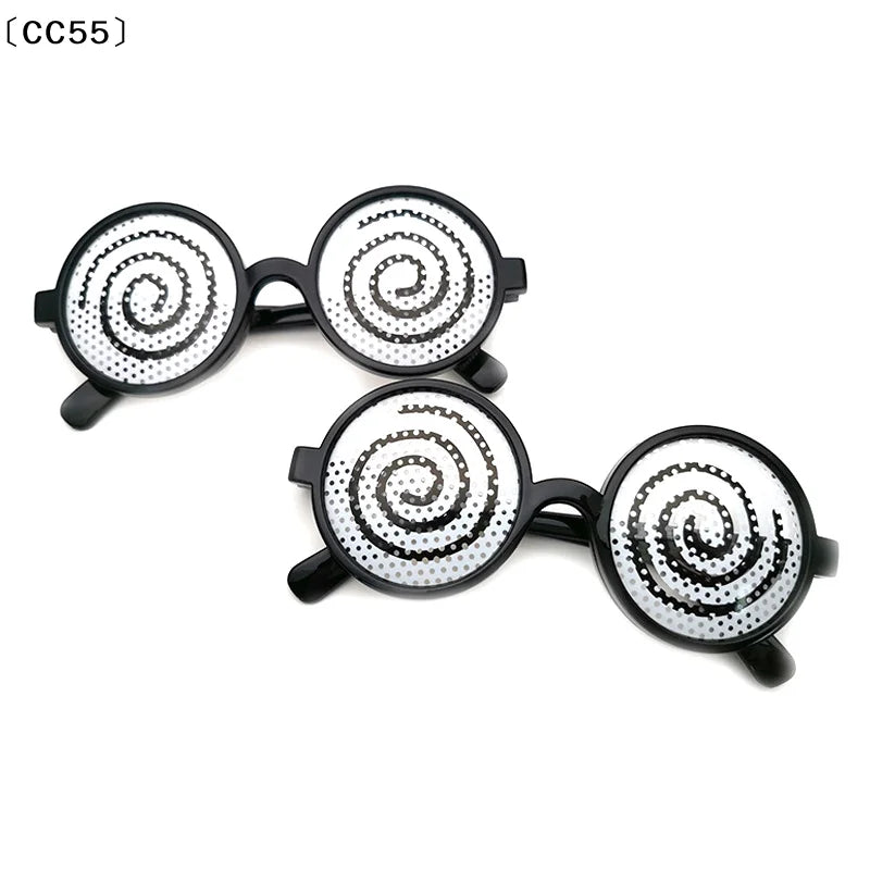 Cosplay Vertigo Glasses – Funny Anime Dizzy Party Photo Props Costume Glasses Qst