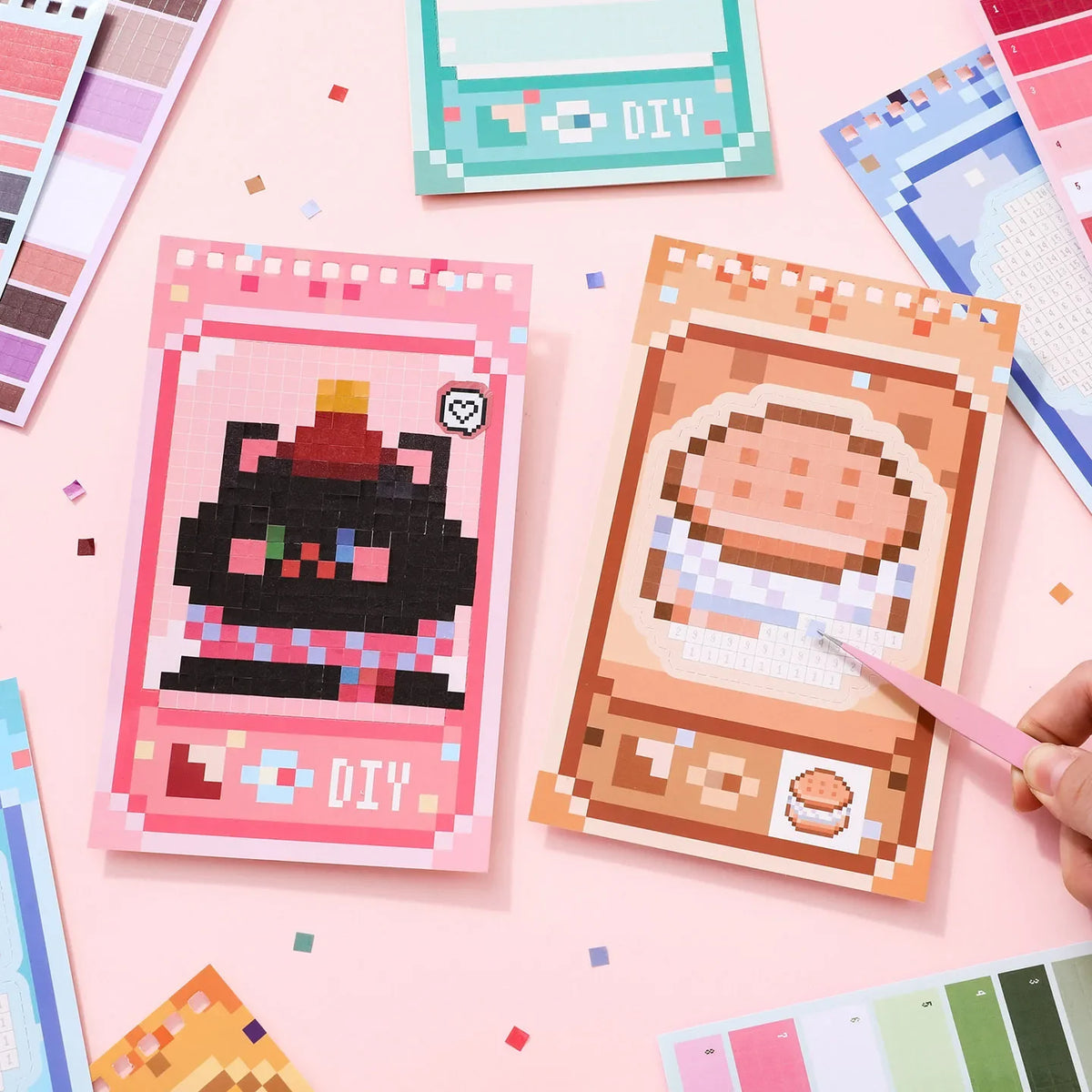 Cute Bean Die Cut Sticker Book – Puzzle Series DIY Collage Die Cut Sticker Book Qme
