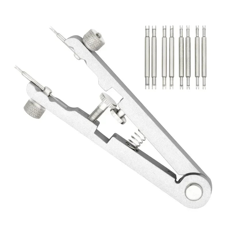 Watch Spring Bar Plier & Tweezer Tool – Strap Removal Kit Watch Repair Tool Qme Silver