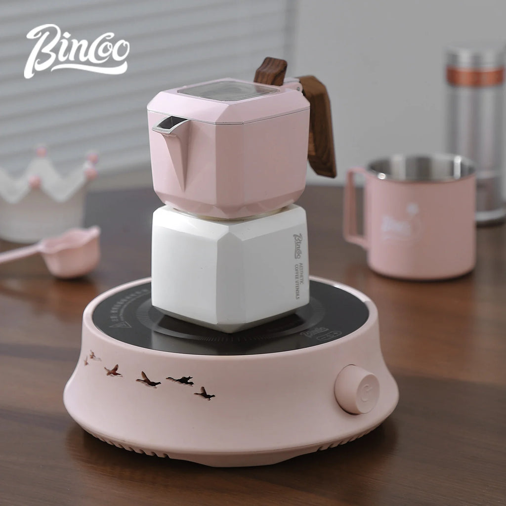 BINCOO Double Valve Square Moka Pot – Espresso Maker 220V Moka Pot Espresso Maker Qst