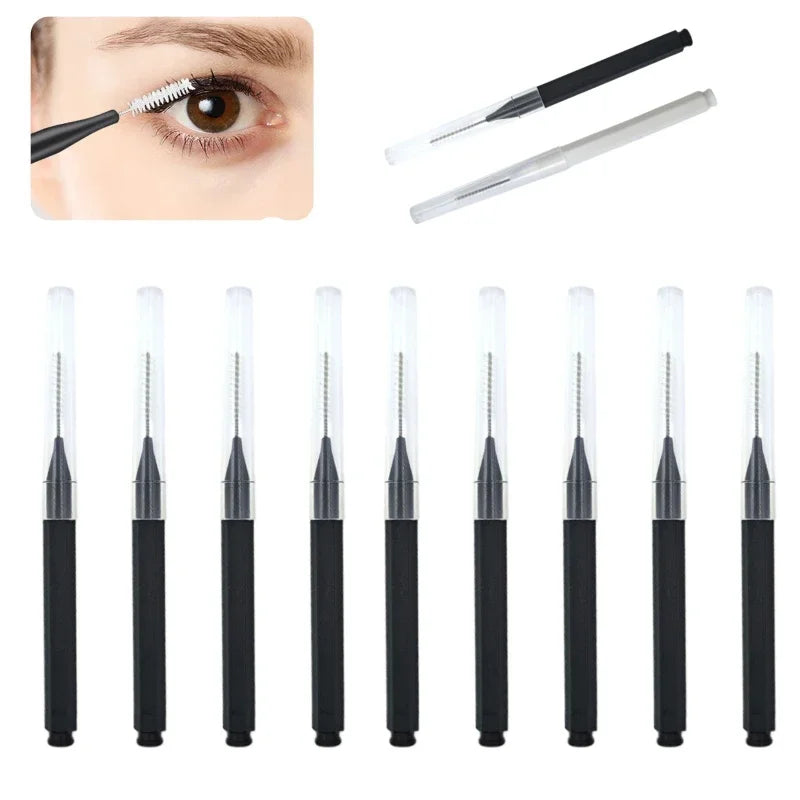 Mini Disposable Eyebrow Lifting Brushes – Bendable Spiral Spoolie Disposable Brow Brush Qme