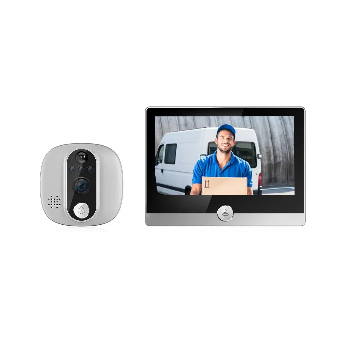 Wireless HD Video Doorbell Cat's Eye Intercom – Qme Smart Door Video Door Phone Qme camera add 32G Card