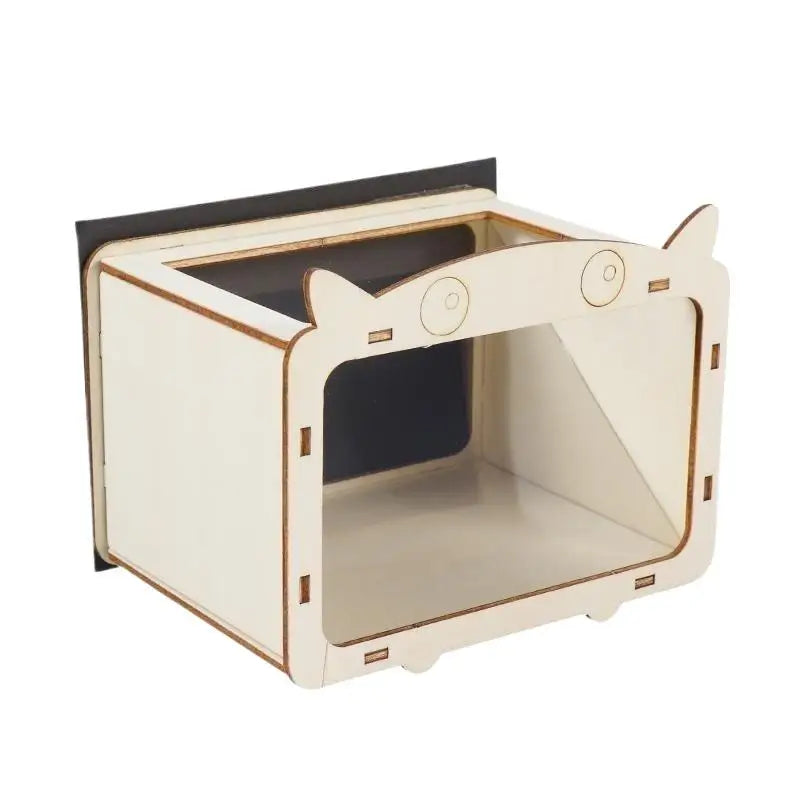 DIY 3D Hologram Projector Kit – Wooden Phone Optical Display DIY Hologram Kit Qme