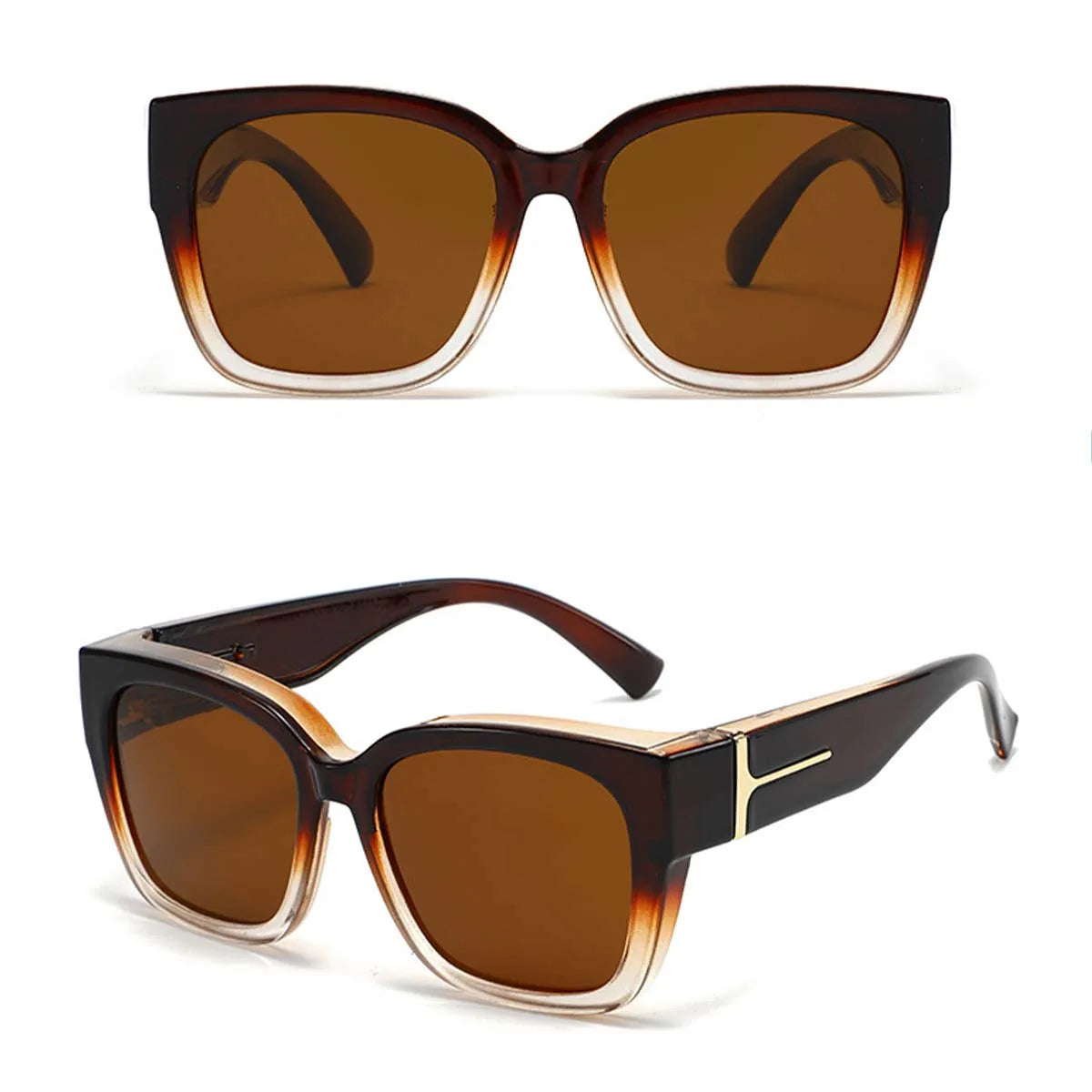 VOPHA 2-Pack Oversized Fit-Over Polarized Sunglasses UV400 Fit-Over Sunglasses Qst 2PC