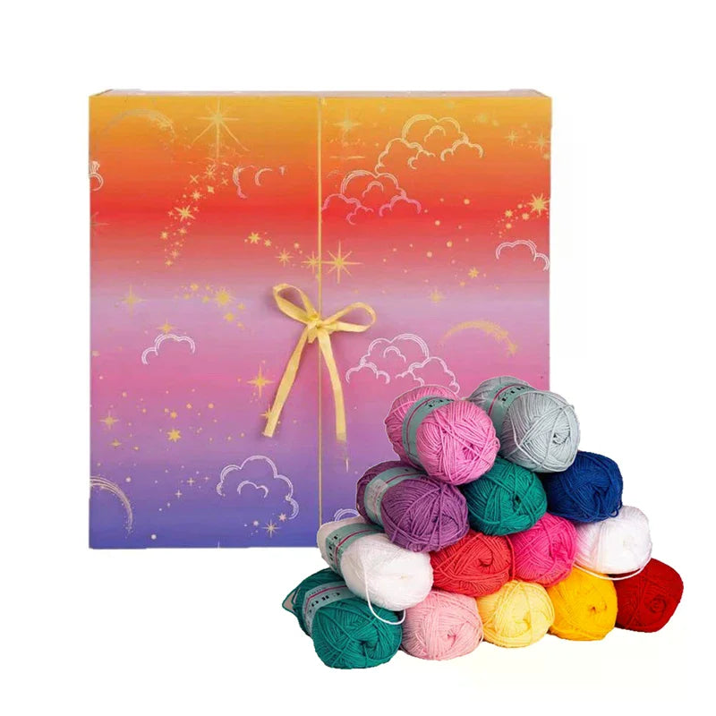 24-Day Crochet Surprise Box – Yarn, Hooks & Accessories Crochet Gift Box Qme