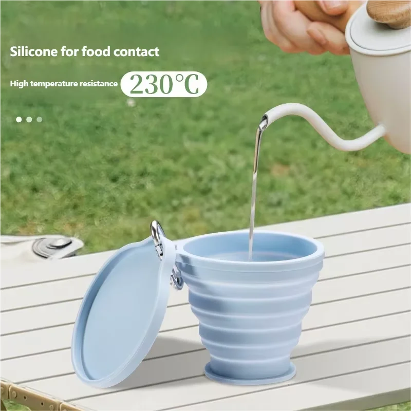 Silicone Folding Cup – Portable Camping & Travel Water Cup Folding Silicone Cup Qst