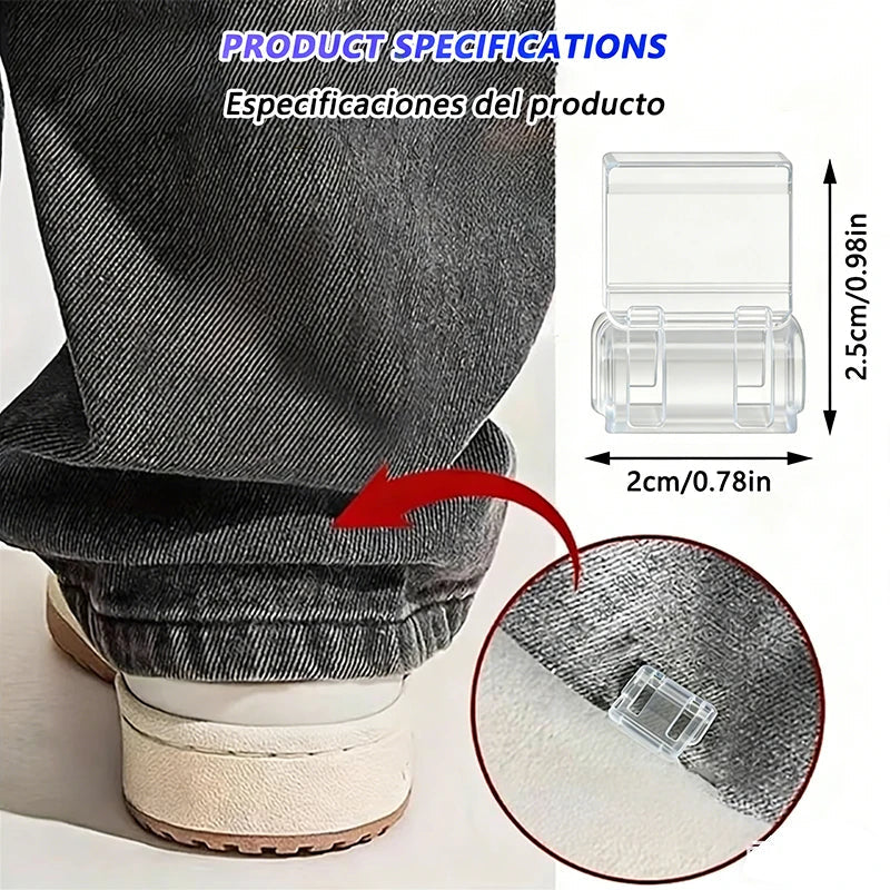 Invisible Pants Hem Shortening Clips – No-Sew Quick Fix 4 Pack Hem Shortening Clips Qme