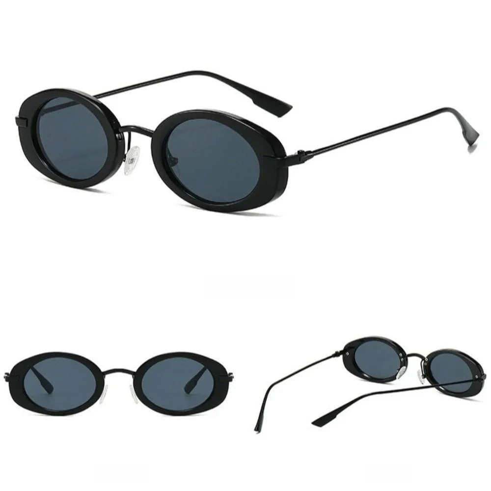 Vintage Retro Oval Sunglasses – Small Frame Classic Fashion Retro Oval Sunglasses Qme