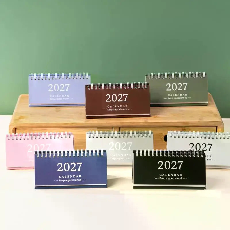 2027 Mini Standing Desk Calendar – Coil Flip Monthly Planner Desk Calendar Qme