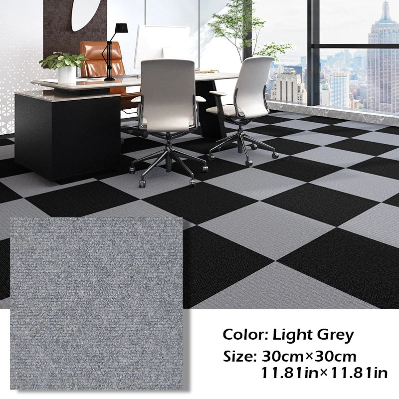 Self-Adhesive Carpet Tiles 30x30cm – Non-Slip Floor Mat Carpet Floor Tile Qst light gray 30X30cm-20pcs