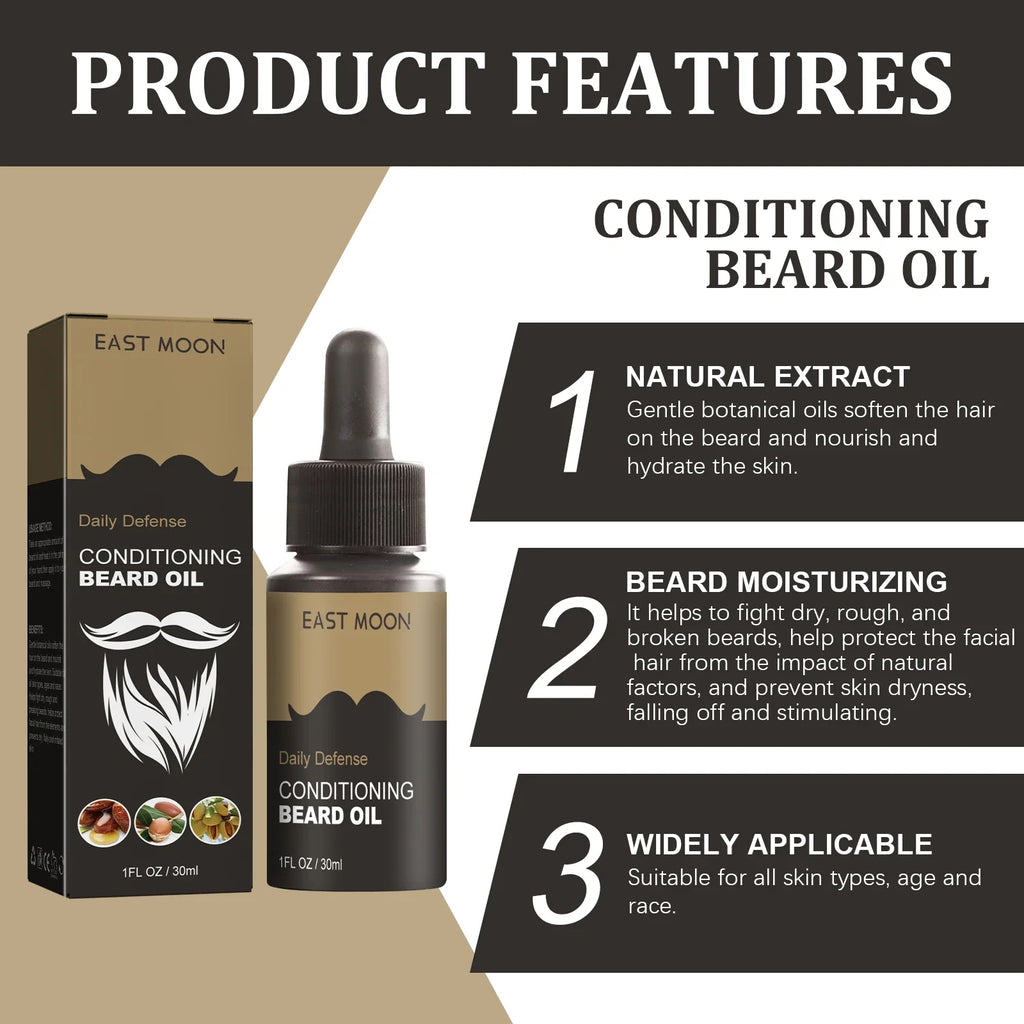 Men's Beard Growth Oil Serum – Thick, Soft & Smooth | 30ml Beard Growth Oil Qme