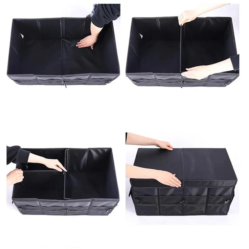 Foldable Car Trunk Organizer | Collapsible Oxford Cloth Storage Box Car Trunk Organizer Qme