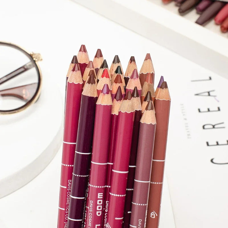 28-Color Waterproof Matte Lip Liner – Long-Lasting Pencil Lip Liner Pencil Qme