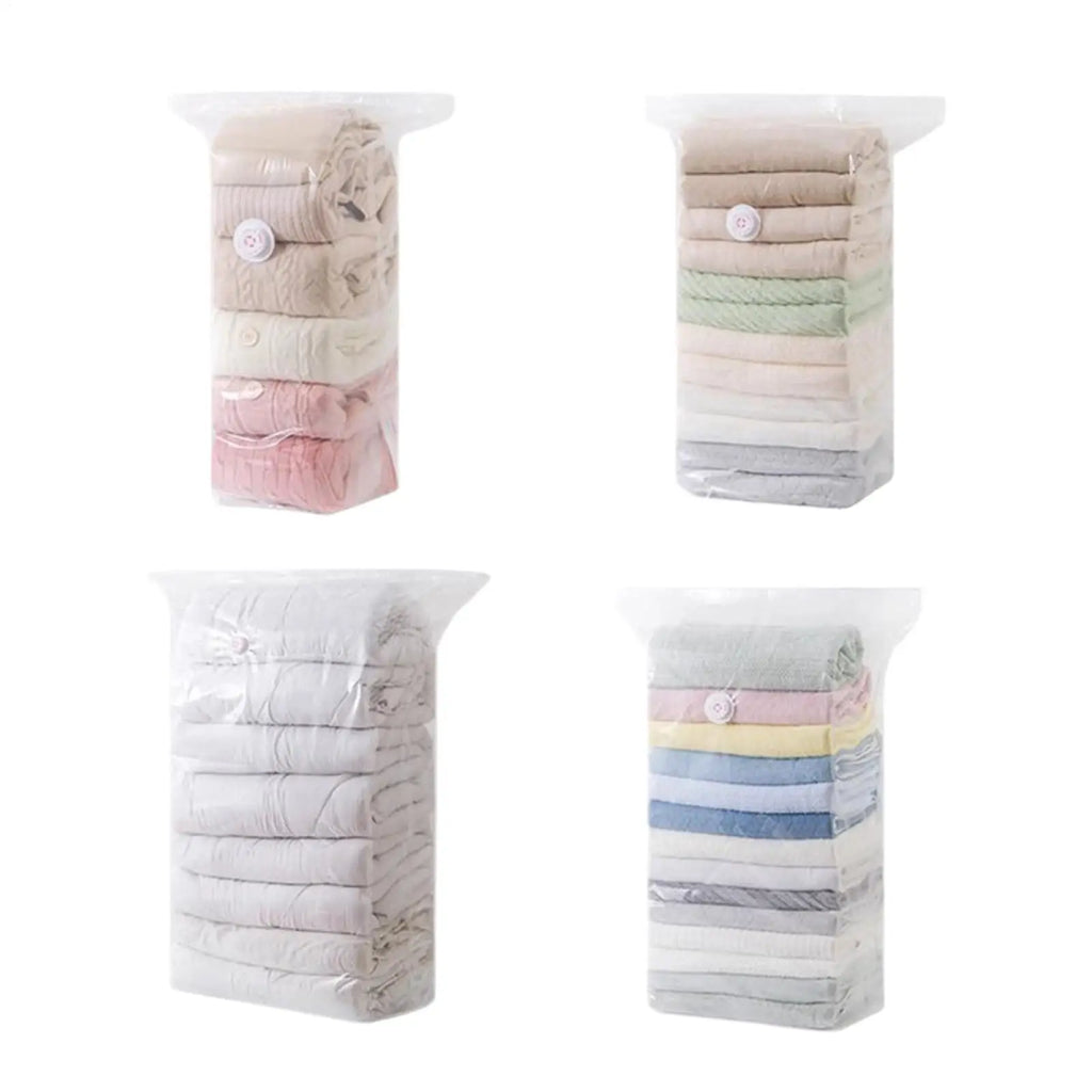 Vacuum Storage Bags No Pump | Reusable Clothing Space Saver Vacuum Storage Bags Qme
