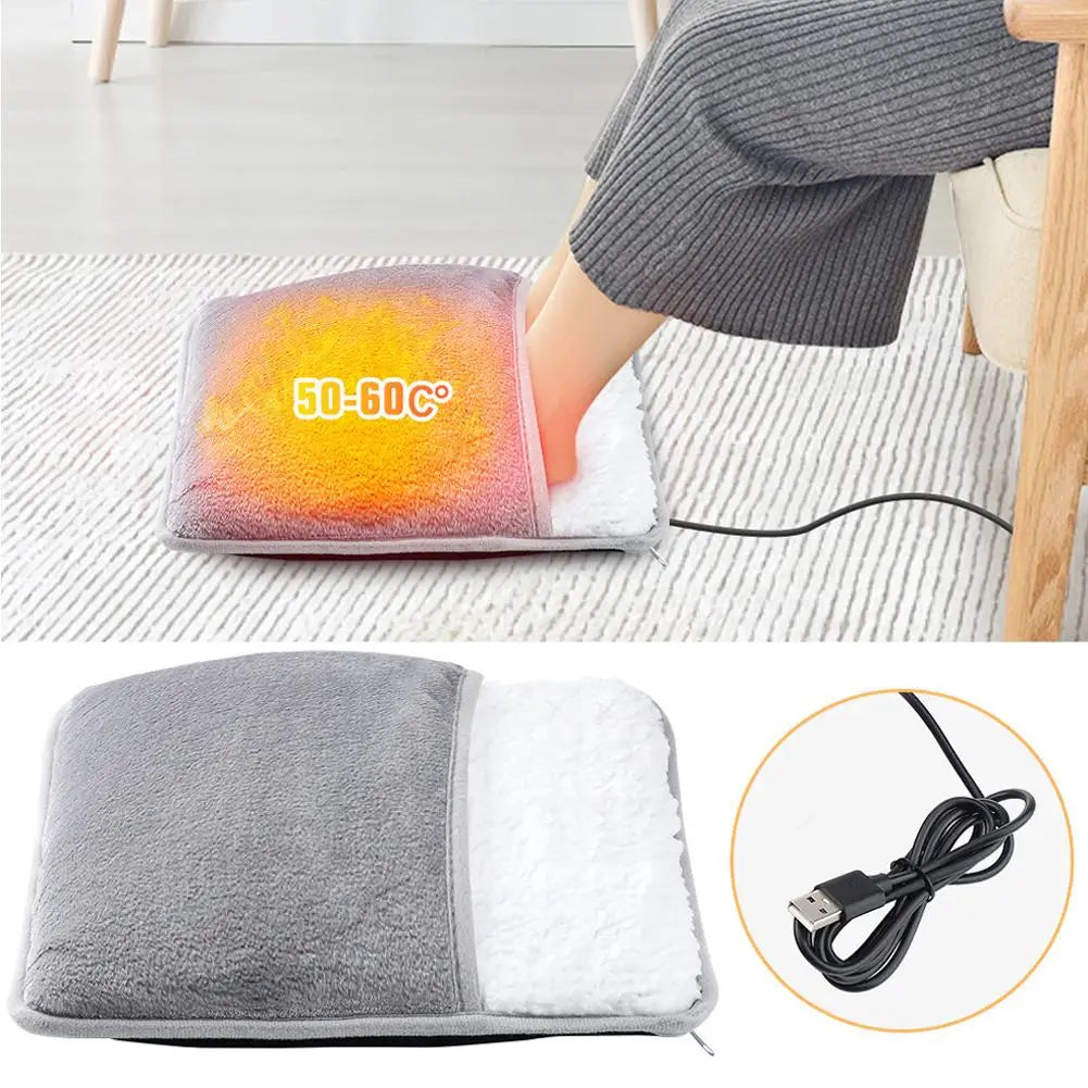 USB Electric Foot Warming Pad – Soft Plush & Washable | Qme Electric Foot Warmer Qme