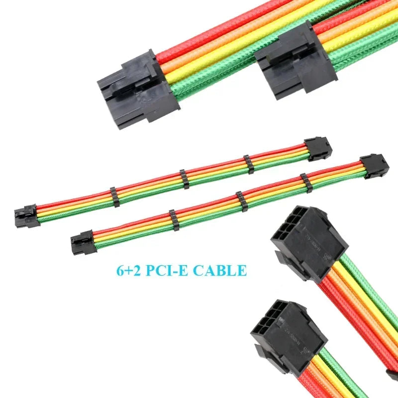 ATX 24-Pin 8-Pin Power Adapter Converter Cable – VGA Extension PC Power Cable Qme