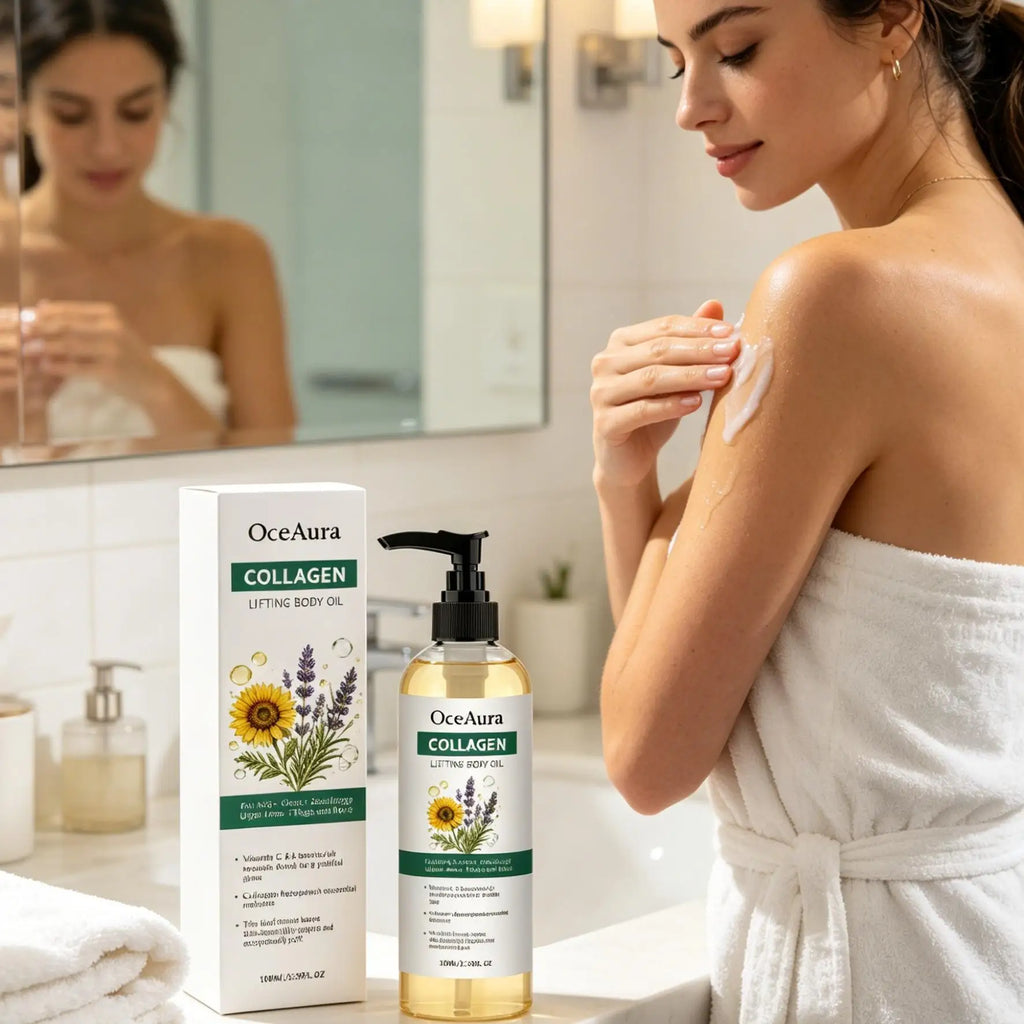 OceAura Collagen Body Oil – Lavender Firming & Moisturizing Firming Body Oil Qst