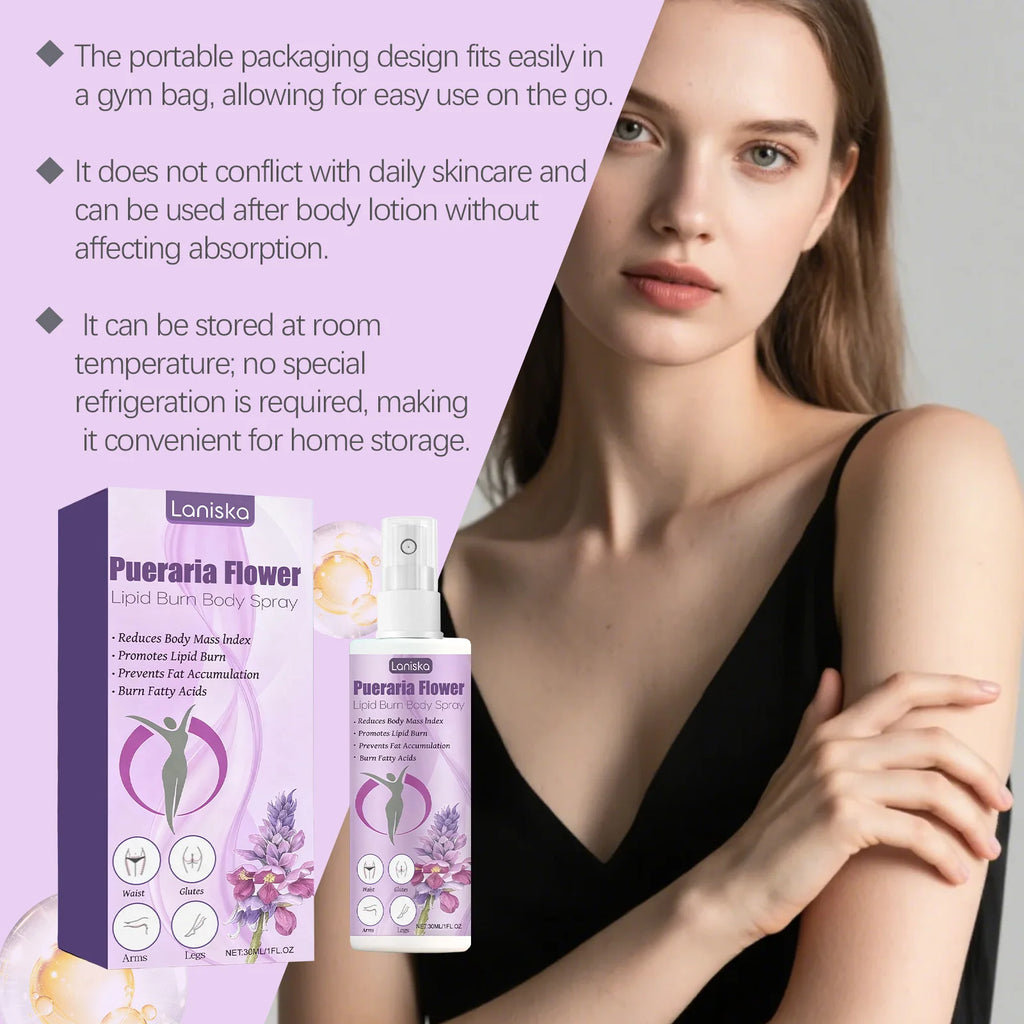 Laniska Pueraria Mirifica Body Spray – Non-Greasy Daily Mist Body Care Spray Qst