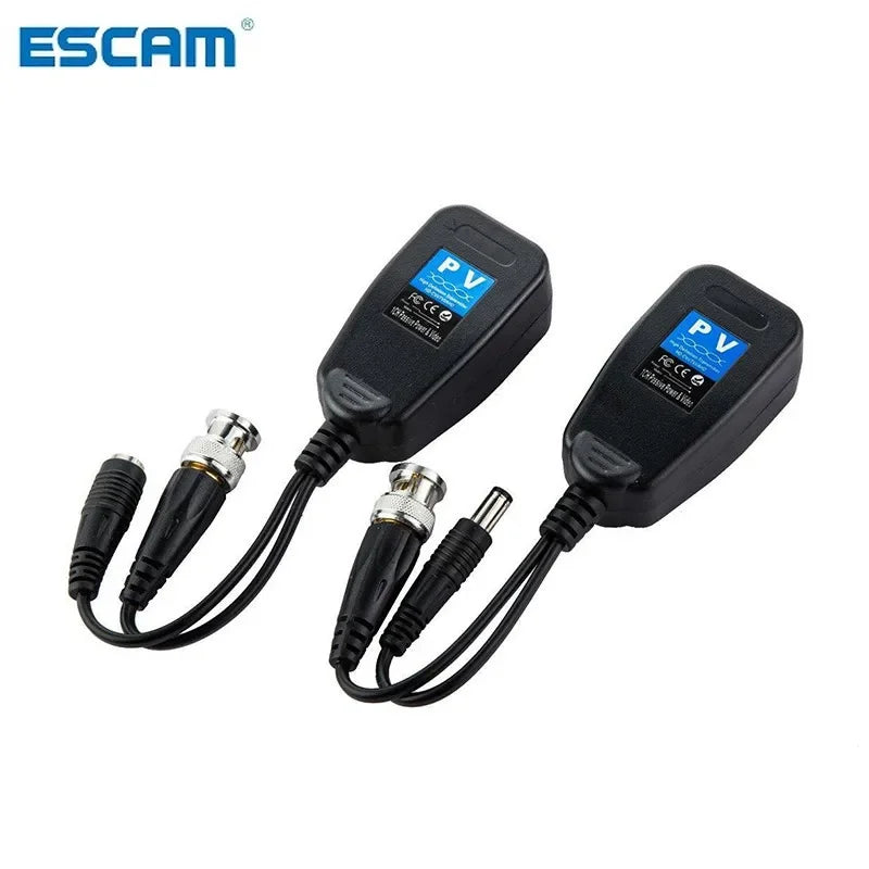 ESCAM 10-Pack Passive Video Balun RJ45 CCTV Transceiver – 5 Pairs Passive Video Balun Qme