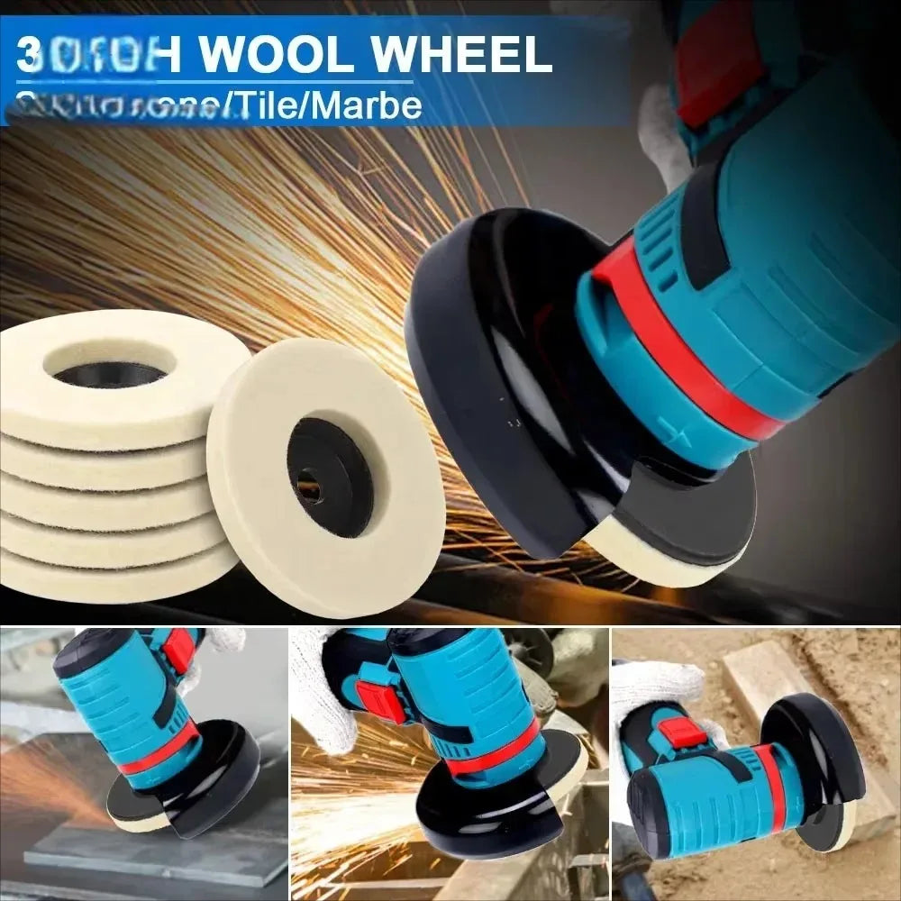 Wool Polishing Wheel Pads – Felt Disc for Metal Marble Glass Polishing Wheel Pad Qme