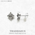 Marcasite Black Star Stud Earrings | 925 Sterling Silver Stud Earrings Qme Default Title