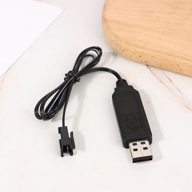 USB Charging Cable 3.7V SM-2P for RC Cars & Drones RC Battery Charger Cable Qme