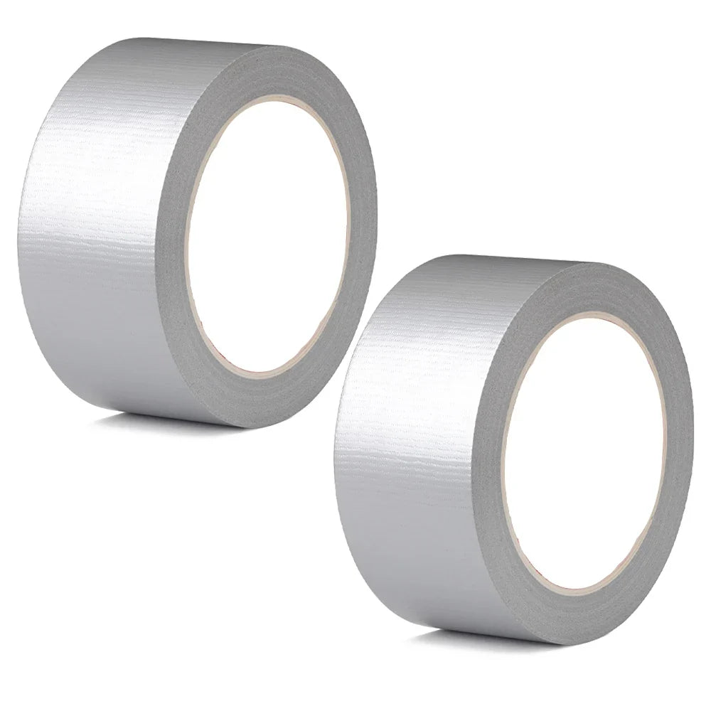 Heavy Duty Silver Duct Tape – Waterproof Cloth-Based Heavy Duty Duct Tape Qme Silver 2Pcs 15M 1mm|48mm