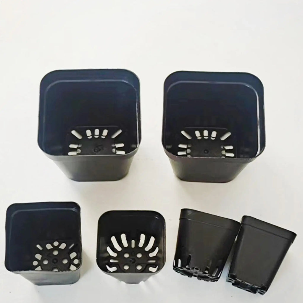 Black Square Seedling Nursery Starter Pots – Reusable Plastic Seedling Nursery Pots Qme