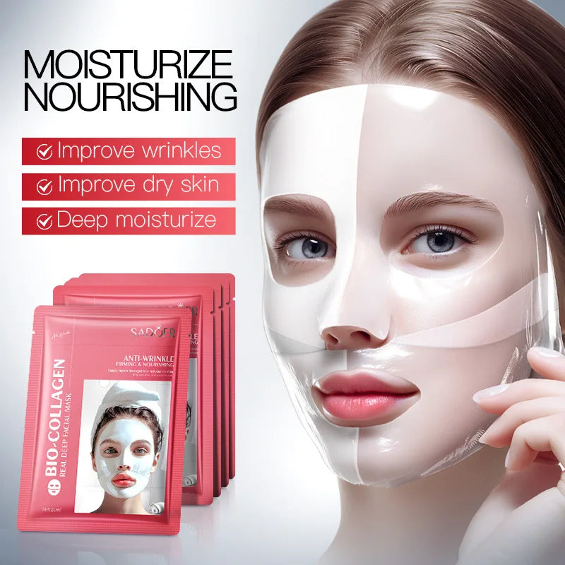 Hyaluronic Acid Collagen Face Masks – Hydrating Facial Patches Facial Sheet Mask Qst
