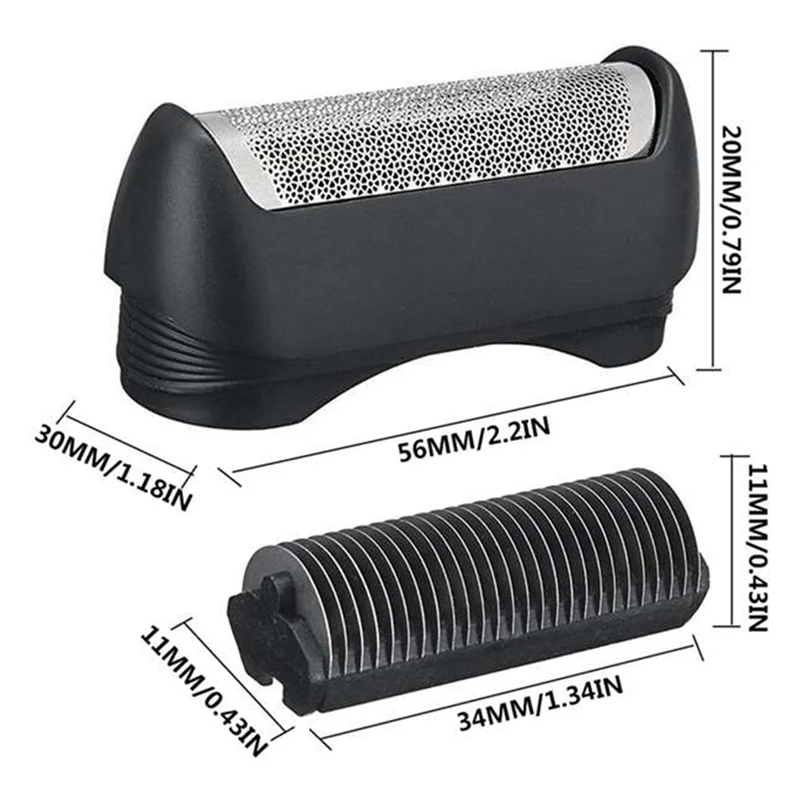 Braun Series 110–150 Replacement Shaver Foil & Cutter 4-Pack Shaver Replacement Parts Qme