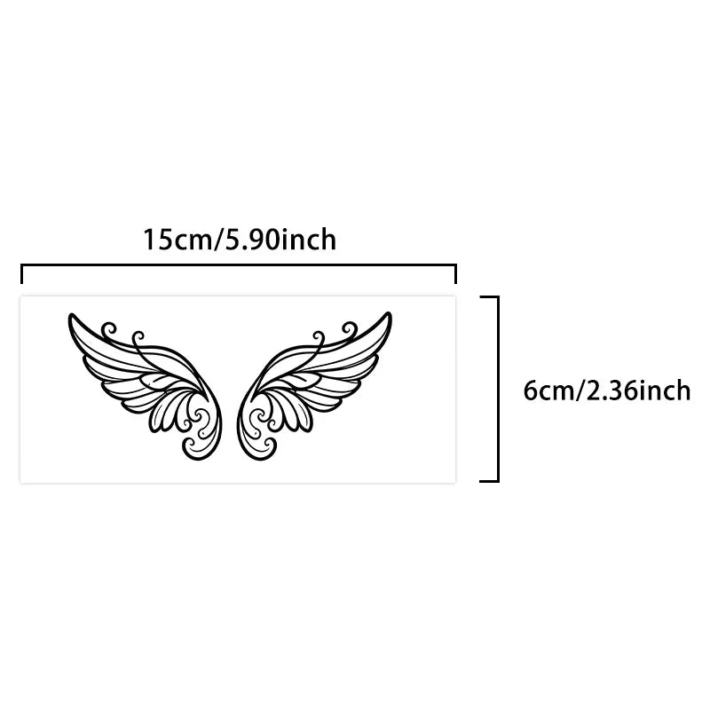 Butterfly Angel Wings Waterproof Temporary Tattoo Sticker Temporary Tattoo Sticker Qme BG-064