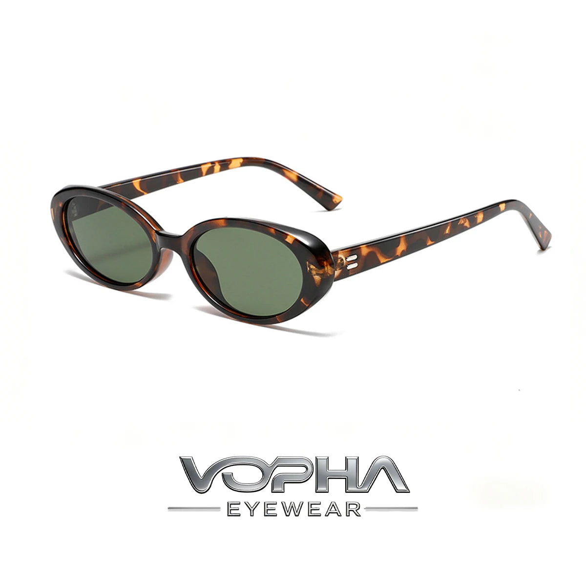 VOPHA Retro Oval Sunglasses Women UV400 – 90s Cat Eye S12 Fashion Sunglasses Qst Tortoise green