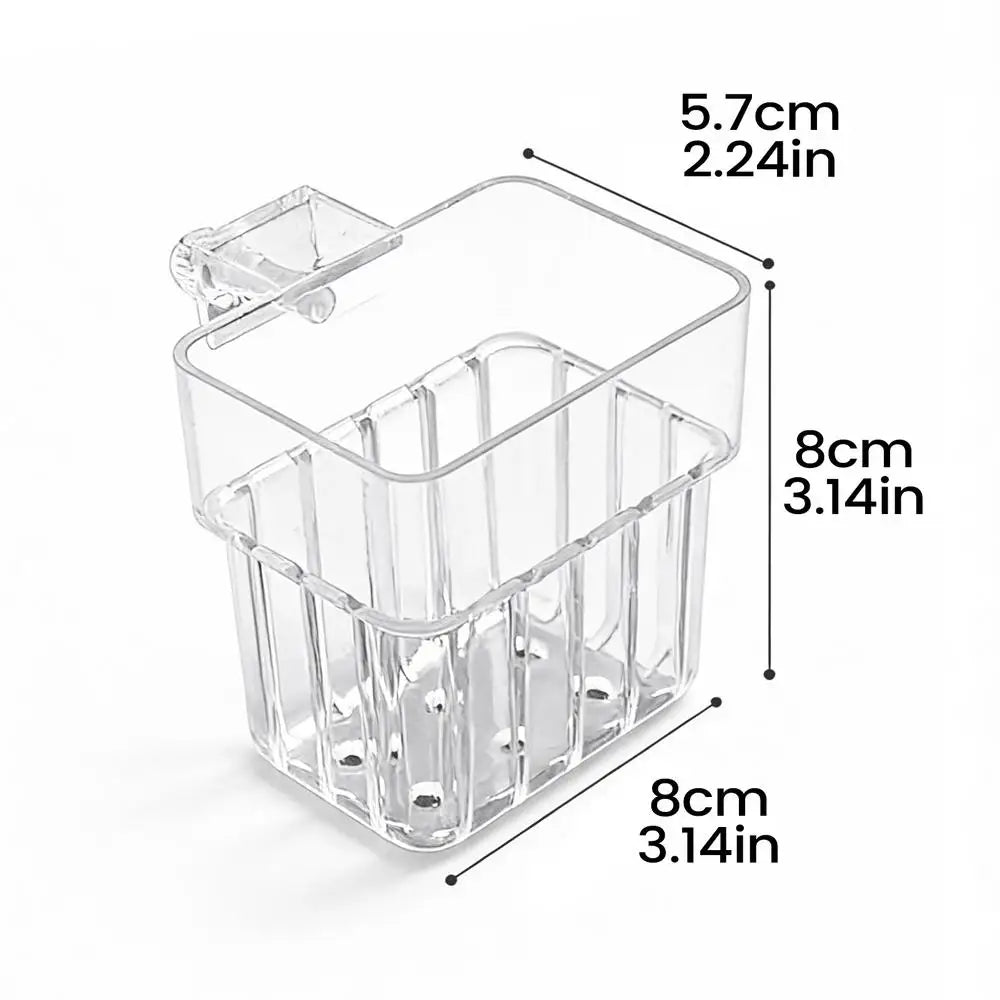 Transparent Hangable Aquatic Plant Holder Cup for Fish Tank Aquarium Plant Holder Qme as shown