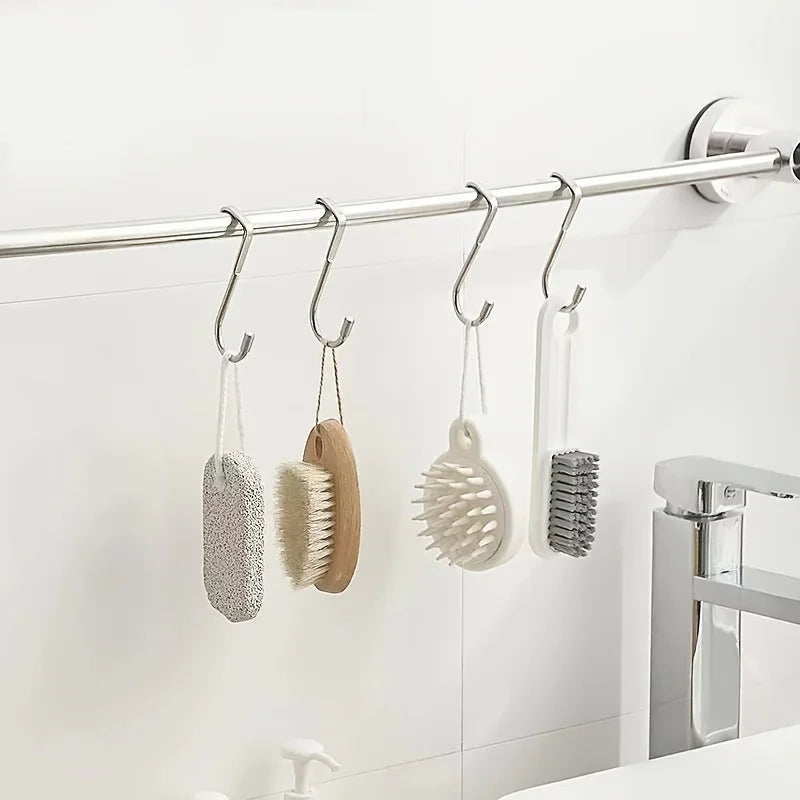 Stainless Steel Seamless Double S Hook – Nail-Free Storage Storage Hook Qme