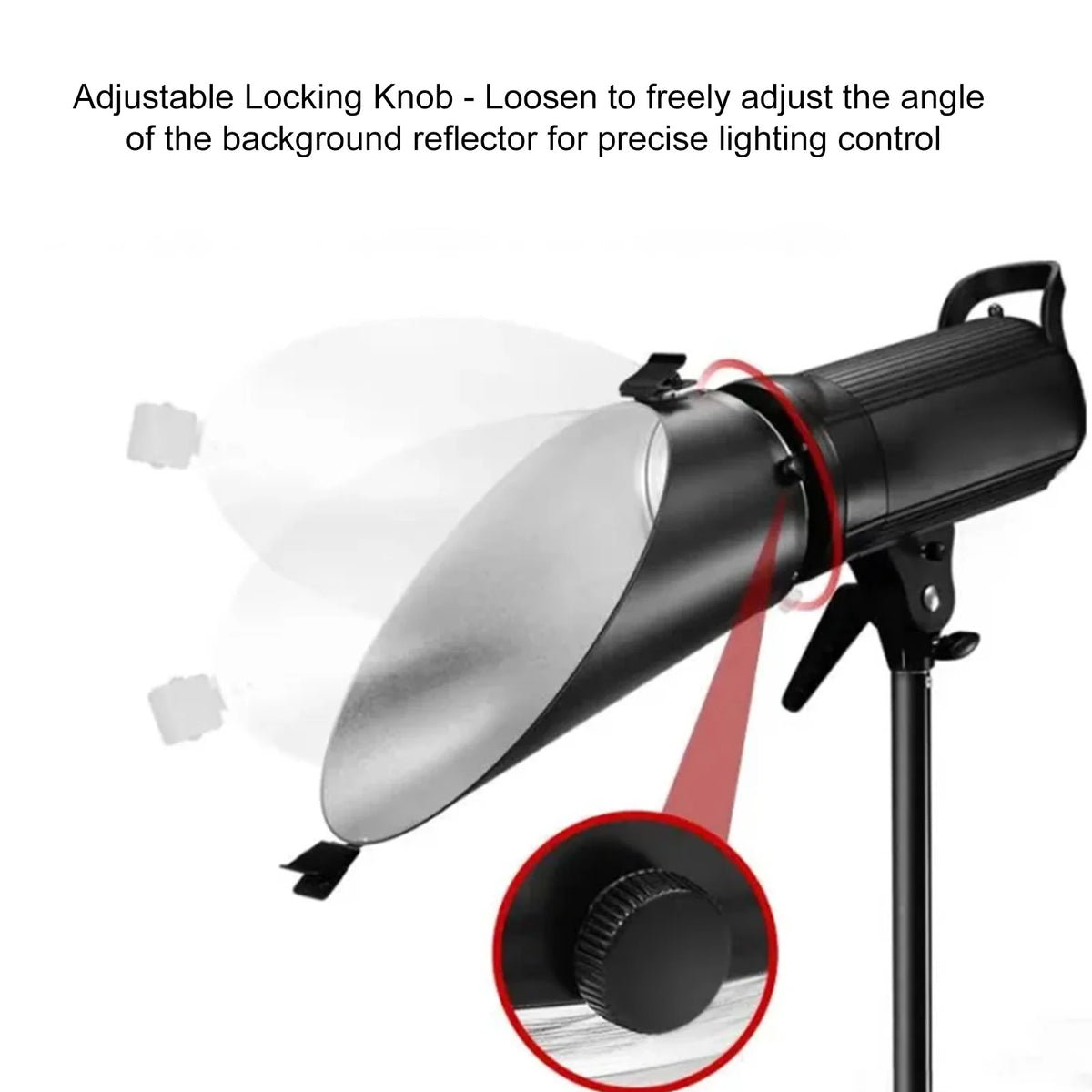 Oblique Background Reflector with Clip – Profoto Mount Photography Light Modifier Qst