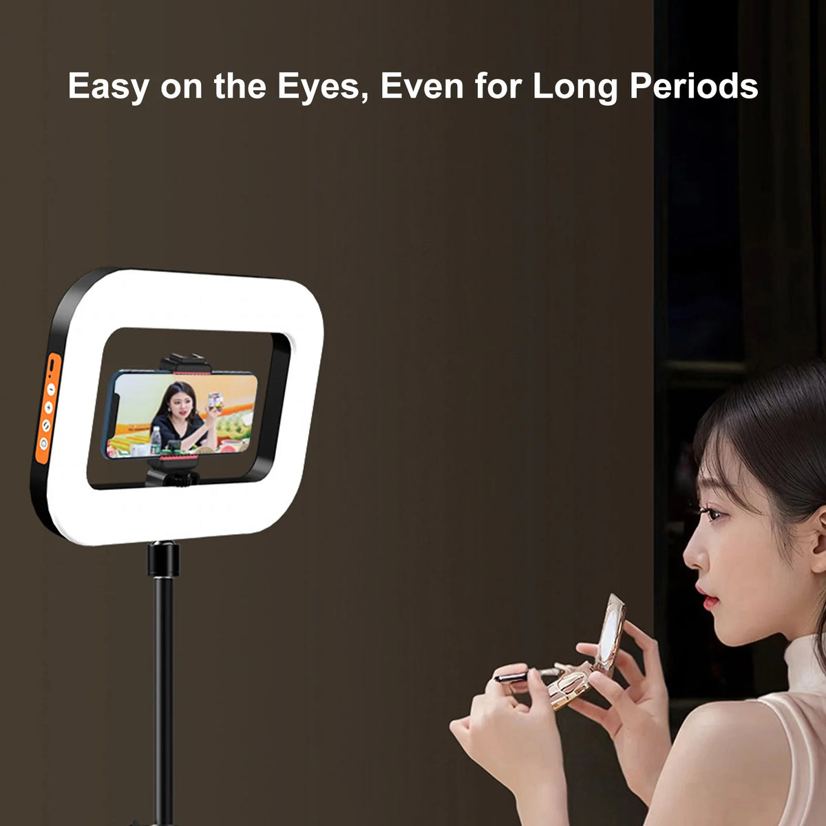 LED Ring Light Handheld Phone Stabilizer for Video Recording LED Ring Light Rig Qst