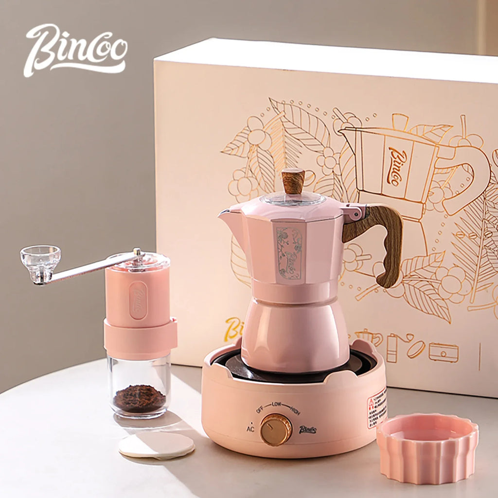 BINCOO Dual Valve Moka Pot Gift Box – Espresso Coffee Maker Moka Pot Qst