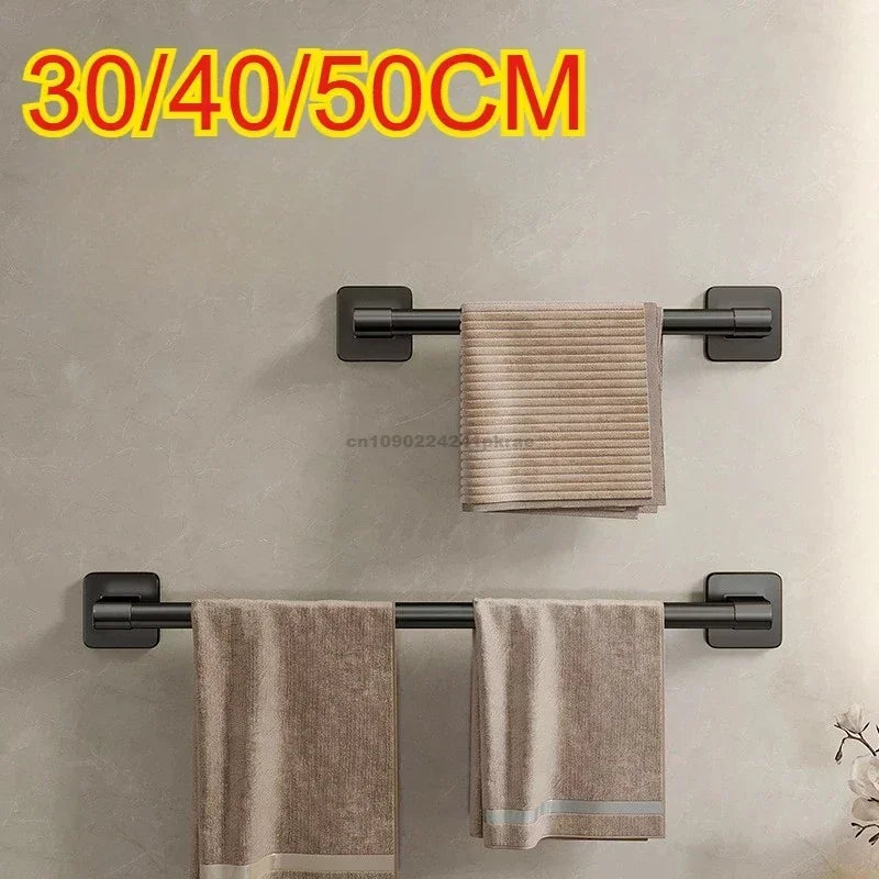 No Drill Wall Mounted Towel Rack – Aluminum Bathroom Bar Bathroom Towel Rack Qme