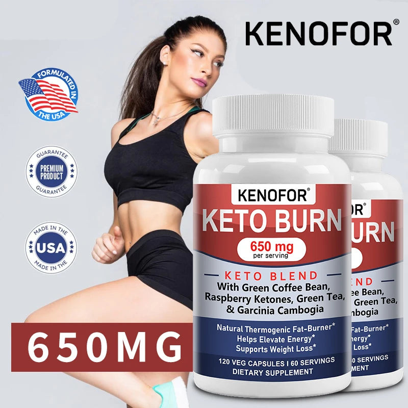 Keto BHB Capsules – Natural Energy, Focus & Wellness | 120ct Dietary Supplement Qst