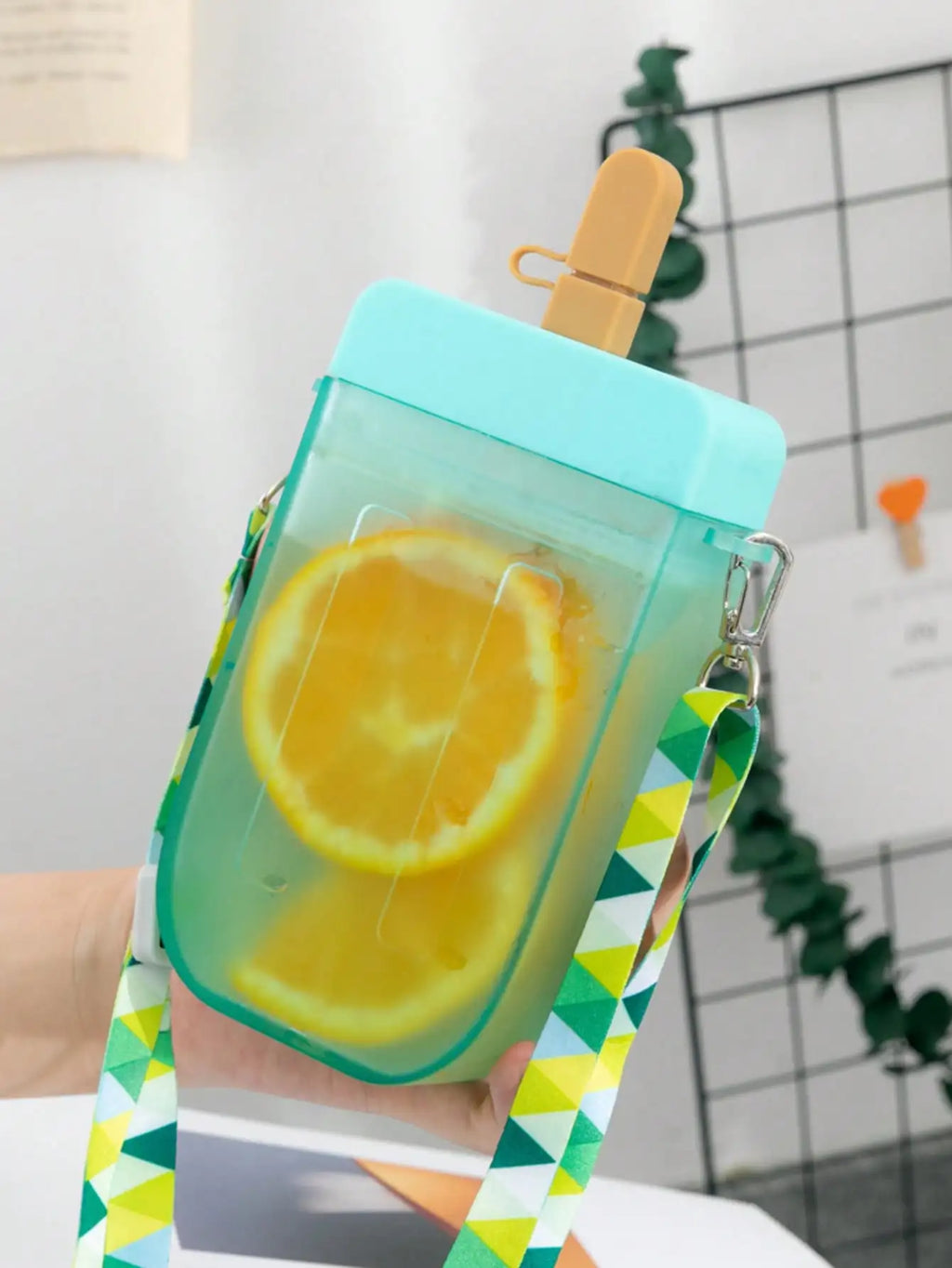 3D Ice Cream Popsicle Straw Cup – Heat-Resistant Plastic Novelty Straw Cup Qme
