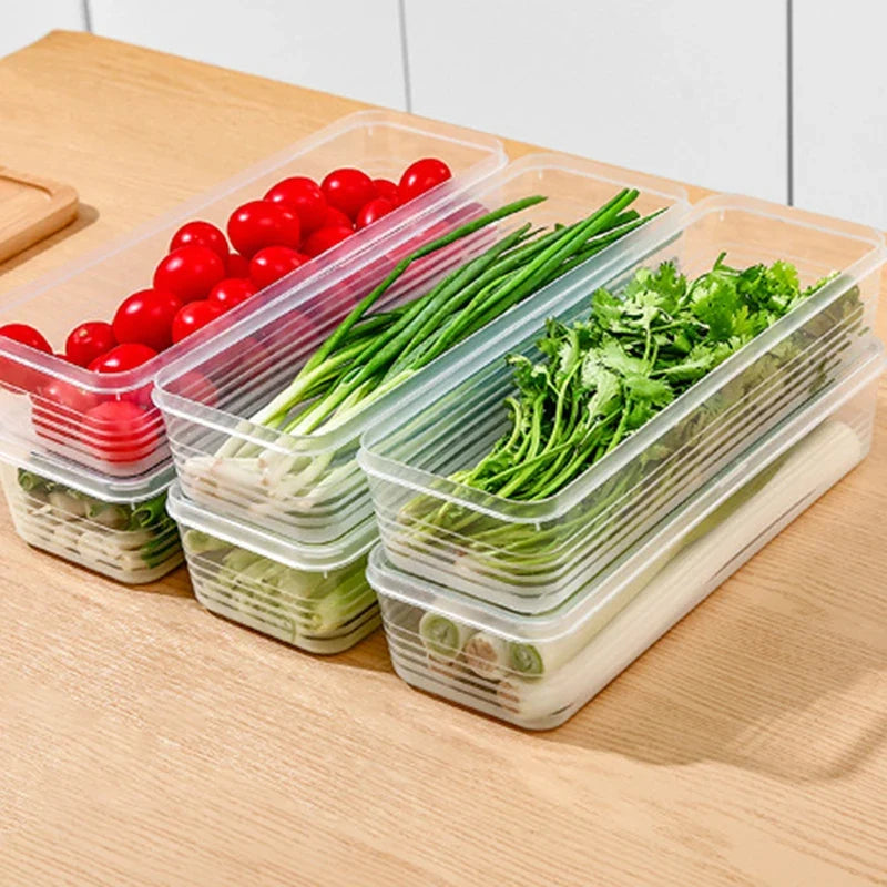 Sealed Fridge Crisper Box for Scallions & Herbs | 29cm Food Storage Container Qme