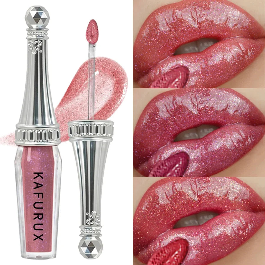 6-Color Glitter Liquid Lipstick Set – Shimmer Pearlescent Lip Gloss Glitter Lip Gloss Set Qme