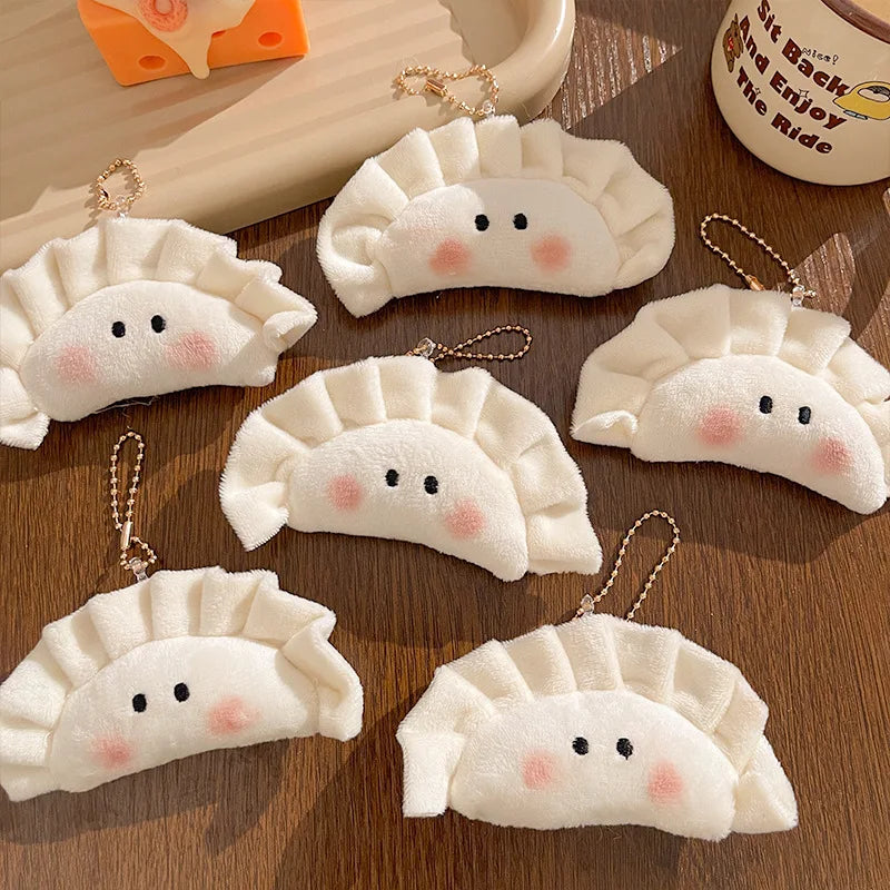 Cute Dumpling Plush Keychain – Soft Stuffed Pendant Key Ring Plush Keychain Qme